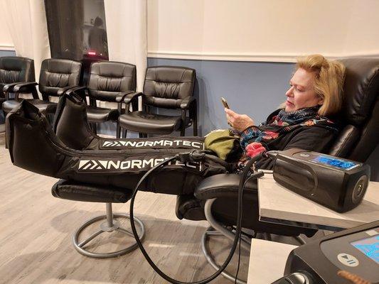 Normatec compression treatment