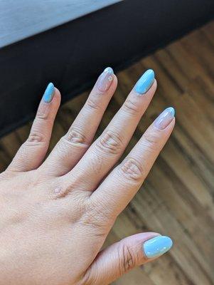 Baby blue with design