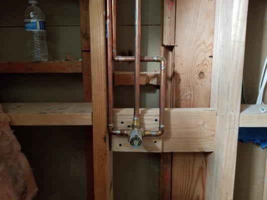 shower valve install