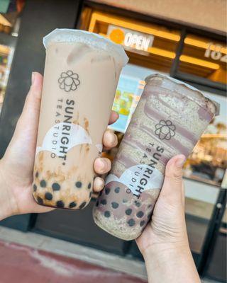 Sunright Boba Milk Tea & Chocolate Oreo Brûlée