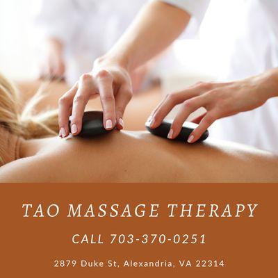 Tao Massage Therapy
 2879 Duke St, Alexandria, VA 22314
 Call us at 703-370-0251