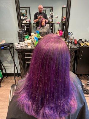 Purple highlights