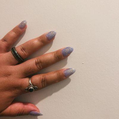 Gel x extension with gel polish