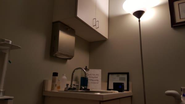 One of the facial rooms.   Clean and comfortable.