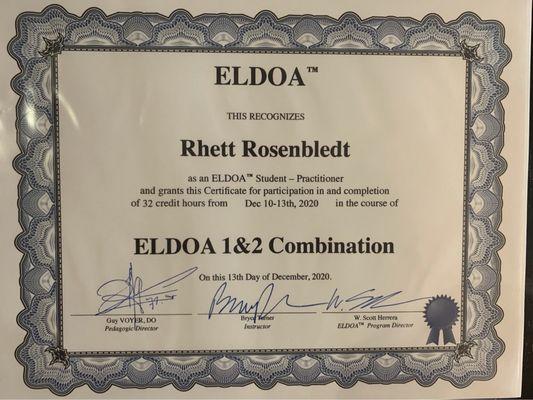 Eldoa Level 1&2 Certification