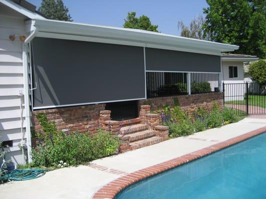 exterior drop awning in Arcadia residence