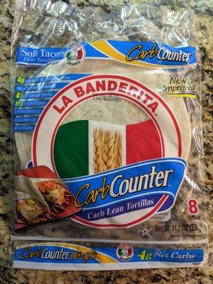 Carb Counter tortillas from Ole Mexican Foods of Norcross