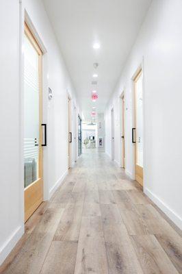 Hallway leading to Orthodontic Open Bay