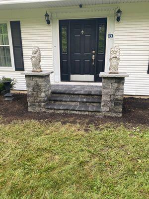 Front porch with columns