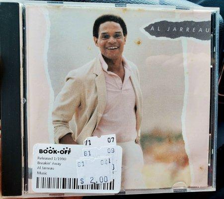 $2.00 bucks for this used CD. Al  Jarreau (7 time grammy award winner). Gone, but never forgotten.