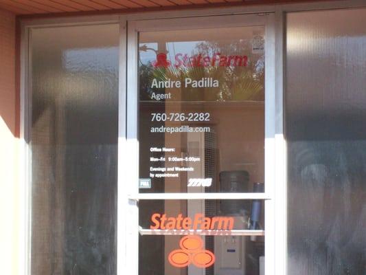 Our new door vinyl information finally installed.