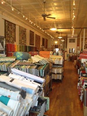 Inside Sarah's Fabrics.  The beautiful view when you walk home.