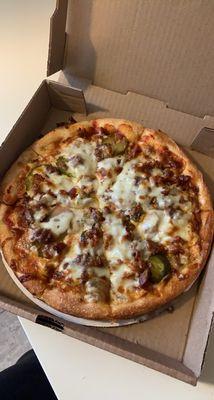 Cheeseburger pizza