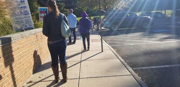 10/17/20 the sun is out and a number of people are wearing my favorite color...purple.