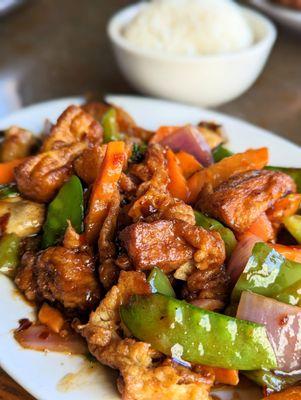 Tofu with garlic sauce (lunch special)