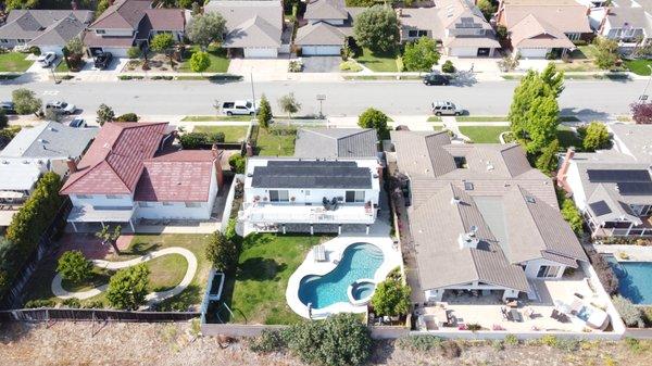 Solar and roofing installation in Costa Mesa.  Utility bill is shattered with this install.  Call today for the 26% Federal Tax credit.