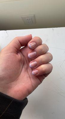 Colored French manicure