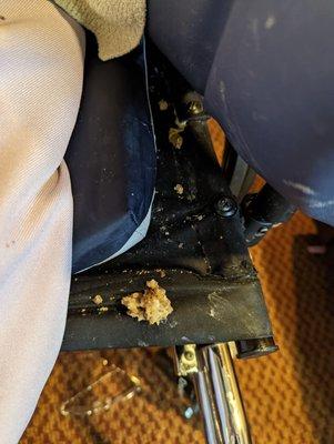 Yep, more days of dirty wheelchair. NEVER cleaned.