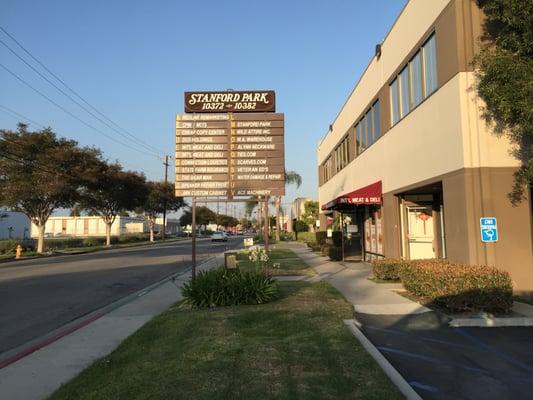 View of Stanford Park Directory from street