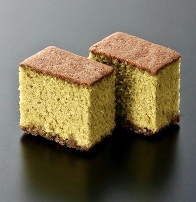 Macha castella cake