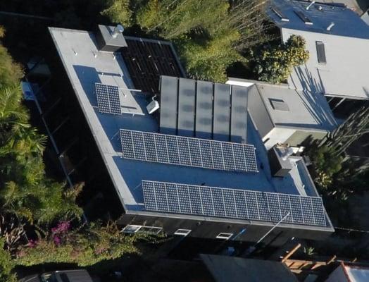 Solar electric and solar thermal systems installed to minimize the homeowner's electric and gas bills.