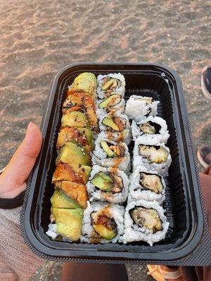 Rolls including Dragon Roll