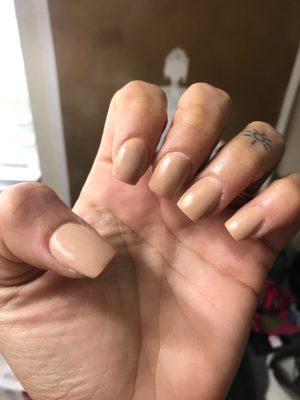 $45 fill in. Ugly and thick acrylic set.