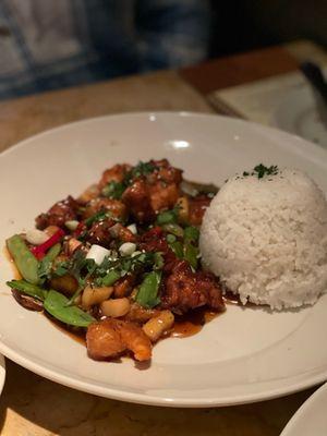 Crispy Pineapple Chicken and Shrimp