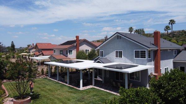 Solar and patio installation all in one.  This house in Yorba Linda is reducing their SCE bill while sitting in the shade of their patio.