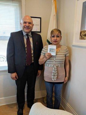 Congratulations to Antonia, she is now a U.S. Lawful Permanent Resident!