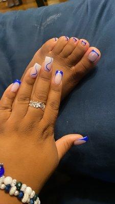 Full set/matching gel pedi