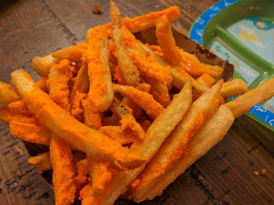 Chees dusted fries.