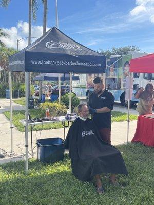 Greg at a homeless outreach event in Fort Lauderdale