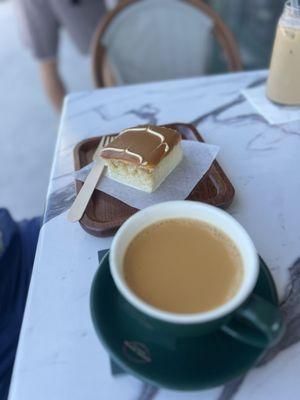 Signature Karak Chai with Ras Malai milk cake