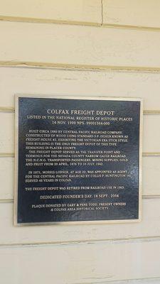 Colfax freight depot