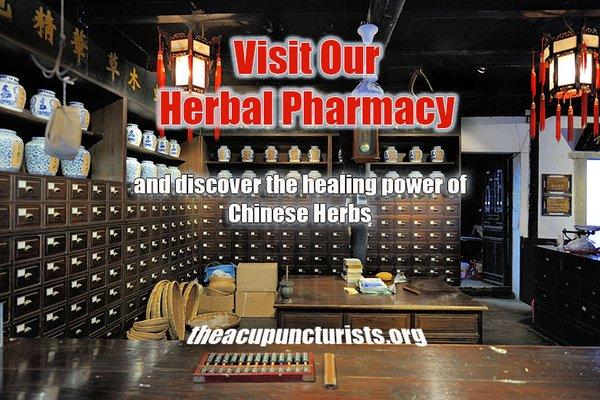 Visit our Chinese Herbal Pharmacy on site!