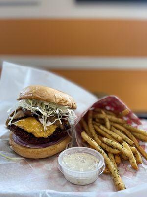 Ohayou Gozaimasu (Beef) added mushrooms  (+$1.00) Nori Fries $4.25 Nori Ranch