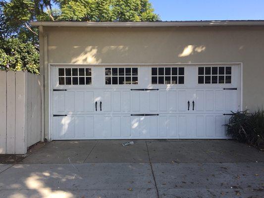 Steel carriage door.