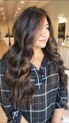 Soft Toffee Balayage Highlights