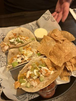 Buffalo chicken tacos