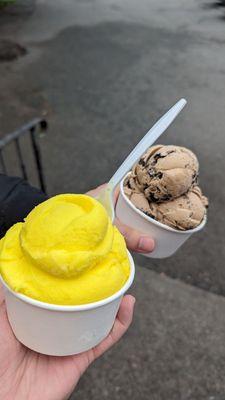 Lemon Sorbet and Oreo Cappuccino