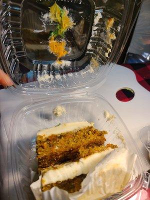 Carrot cake - ruined in transit due to bad packaging