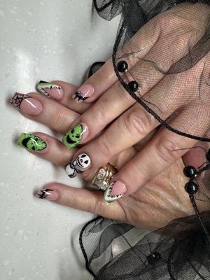 Builder gel nail + Halloween nail