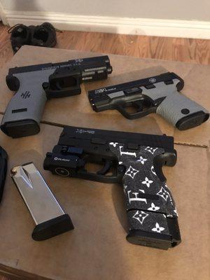 M&P Shield,  XD40 & 9