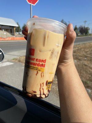 Iced Caramel Latte (medium) X2 chocolate drizzle