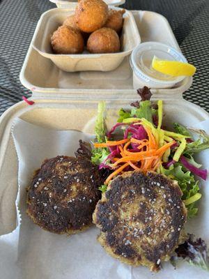 Crab cakes for lunch!!