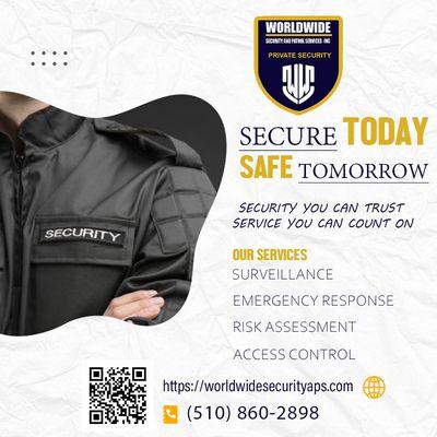 Secure Today, Safe Tomorrow 

At [Your Company Name], we believe that safety isn't just a priority--it's a promise.

 Protecting Your T