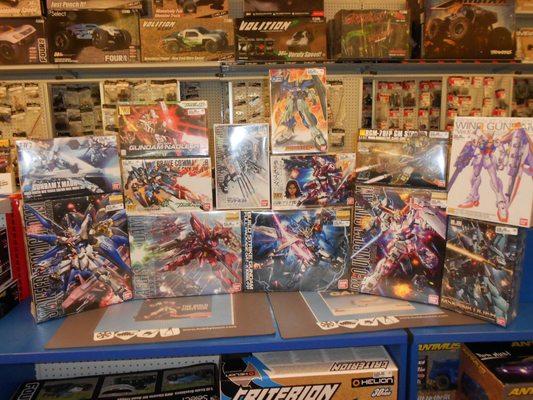 Pictures of our large Gundam selection!