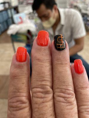 My SF Giants nails are perfect