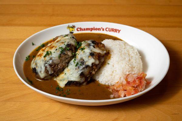 Double Hamburg Curry Rice with cheese